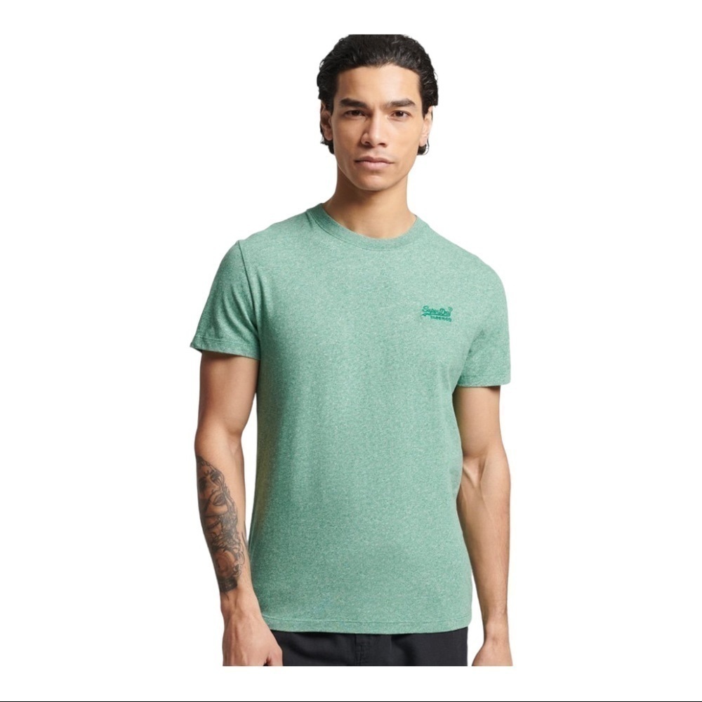 Superdry Vintage Logo Embroidered T-Shirt Sage Green